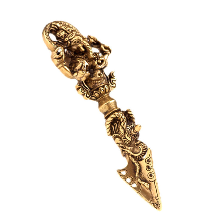 BWOOOH Tibetan Ganesh Ganpati Elephant God of Wealth Dorje Vajra Spiritual Power Necklace Pendant