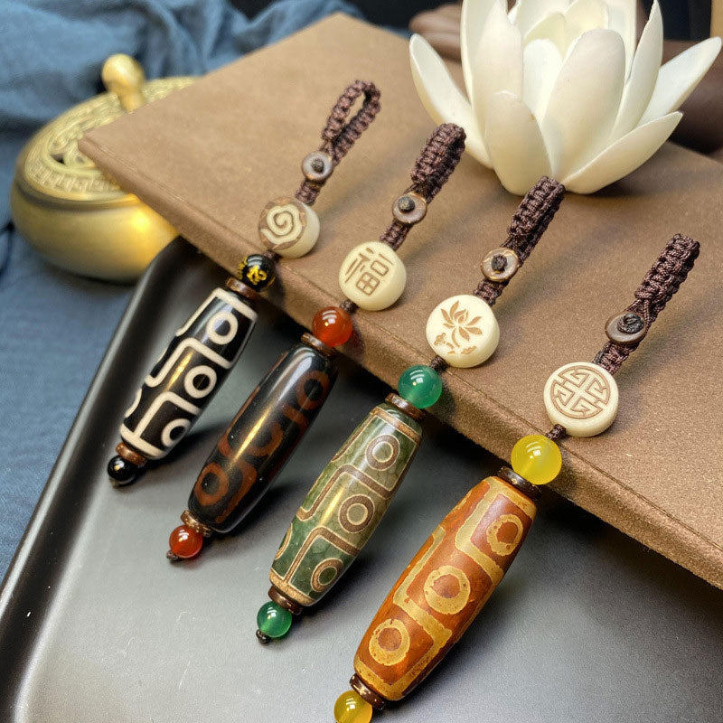 BWOOOH Tibetan Nine-Eye Dzi Bead Wealth Decoration