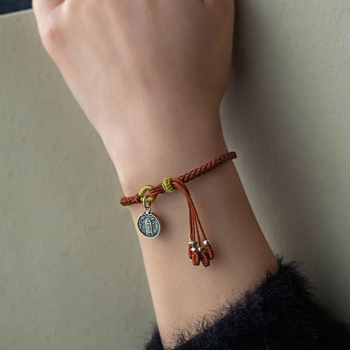 BWOOOH Handmade 925 Sterling Silver Five Directions Gods of Wealth Luck Protection Stri | spiritual healing bracelet