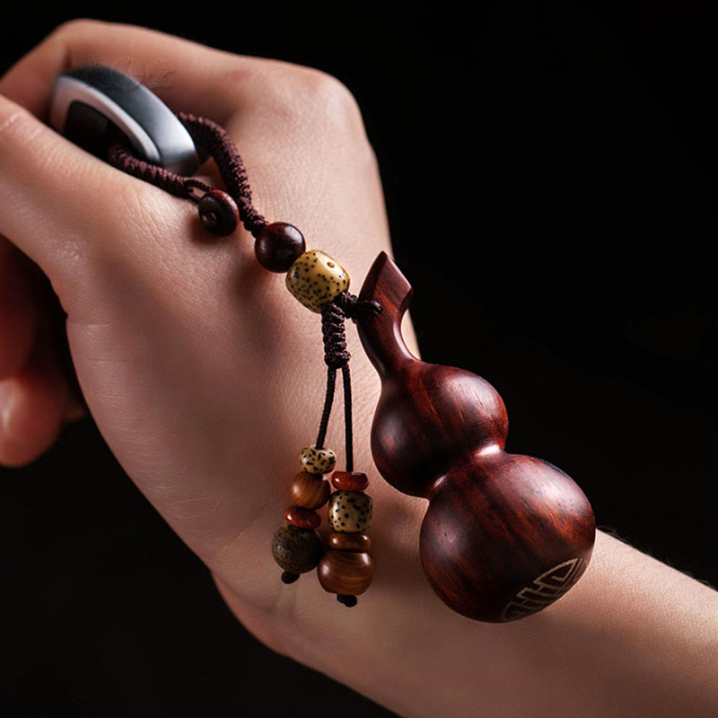 BWOOOH Tibetan Ebony Small Leaf Red Sandalwood Gourd Luck