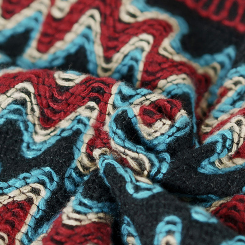 BWOOOH Tibetan Shawl Striped Knitted Tassels Pullover Win