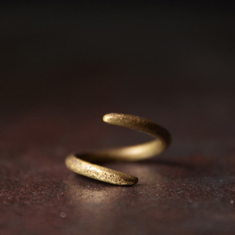 BWOOOH Simple Design Copper Luck Adjustable Ring