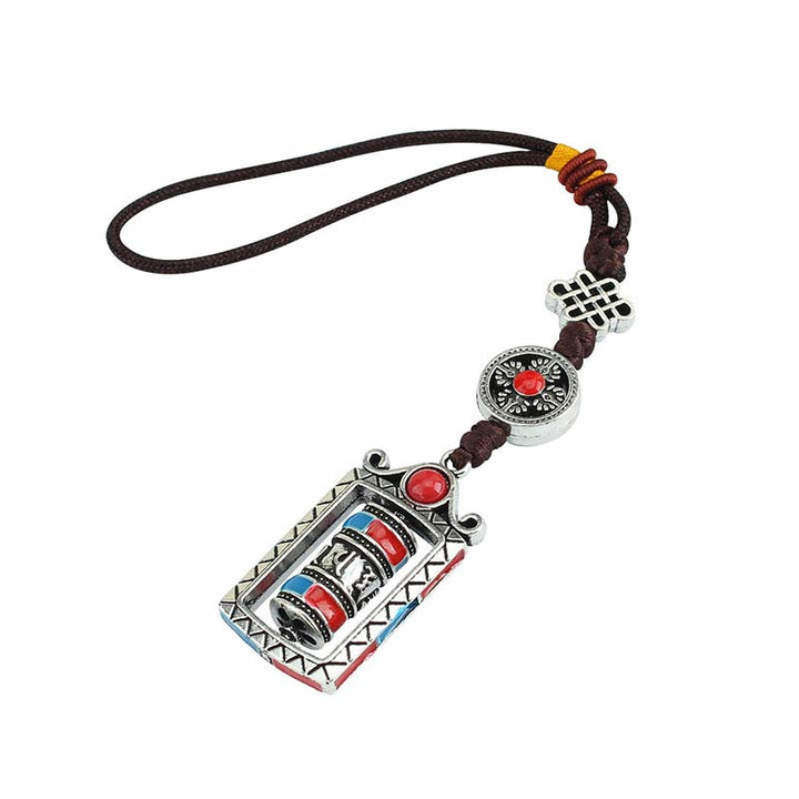 BWOOOH Six True Words Prayer Wheel Rotation Knot Blessing Keychain Decoration | spiritual healing bracelet