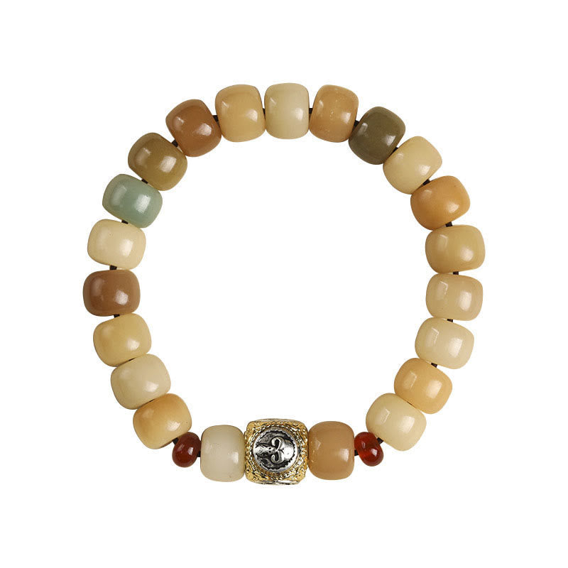 BWOOOH Natural Bodhi Seed The Lord of the Corpse Forest Om Mani Padme Hum Wisdom Bracelet
