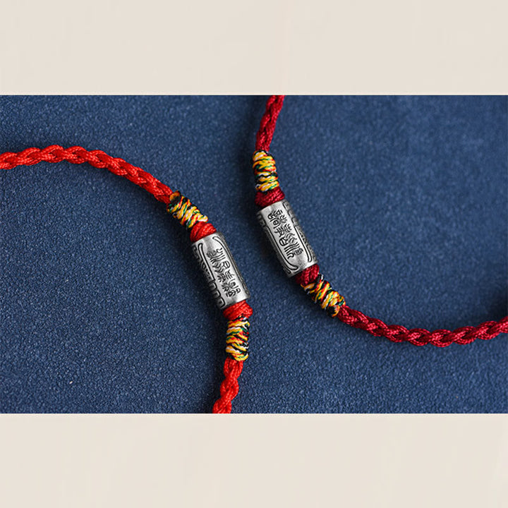 BWOOOH Handcrafted 925 Sterling Silver Everything Goes Well Design Protection Strength Bracelet Anklet