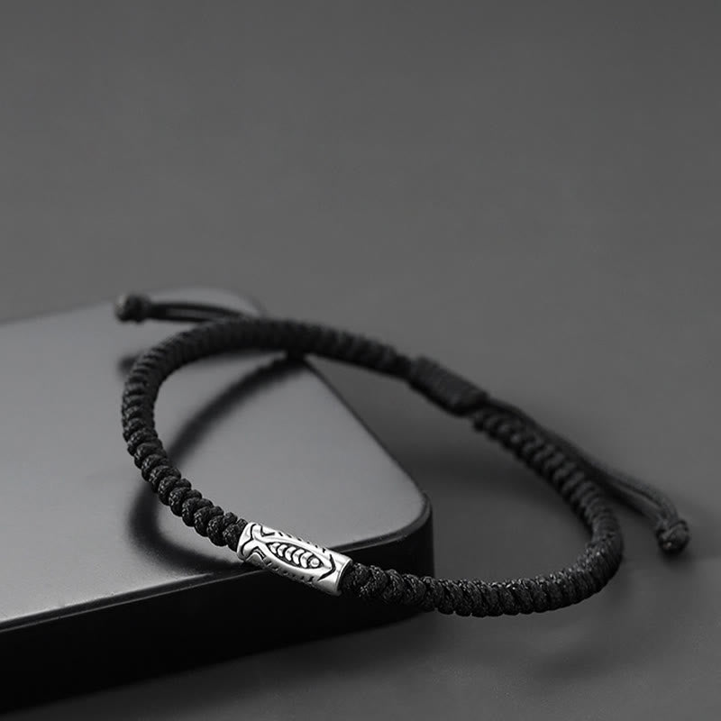 BWOOOH Tibet Koi Fish Wealth Black String Bracelet