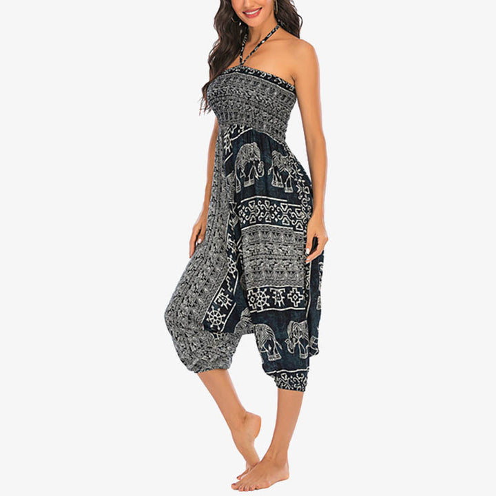 BWOOOH printed harem pants - Two Style Wear Elephant Pattern Loose Sm