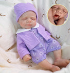 LullabyLove 12-inch Solid Silicone Reborn Baby - Bathable, Flexible Limbs, Realistic Eye Material, Authentic Texture, Sleep Companion Doll