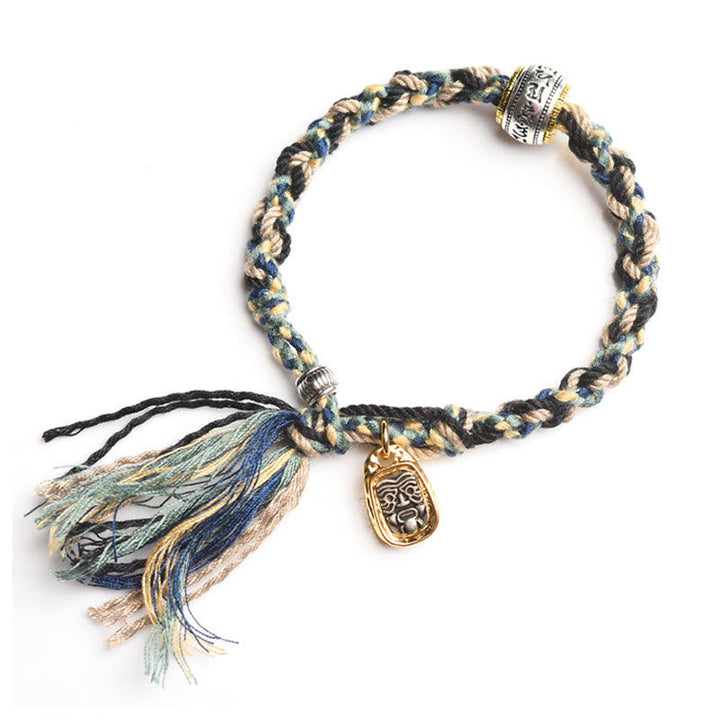 BWOOOH Zakiram Goddess of Wealth Om Mani Padme Hum Peace Handmade Bracelet