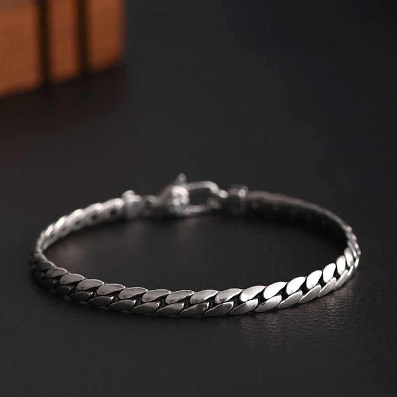 BWOOOH Double Dorje Vajra Strength Punk Copper Chain Bracelet Necklace