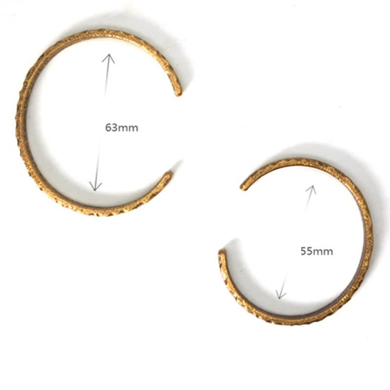 BWOOOH Simple Design Copper Wealth Cuff Bracelet