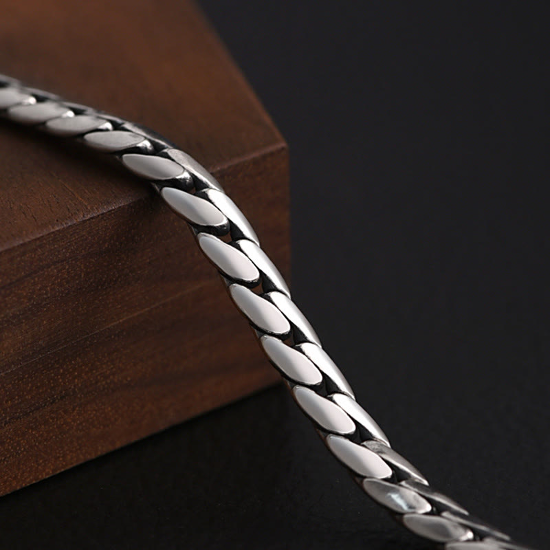 BWOOOH Double Dorje Vajra Strength Punk Copper Chain Bracelet Necklace