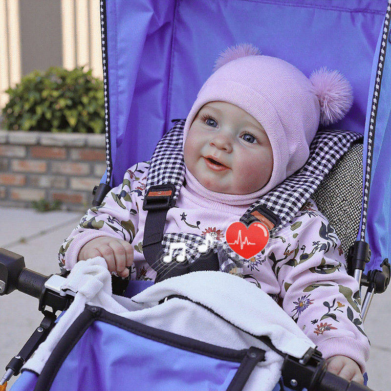 "Heartbeat" 20'' Reborn Doll Shop Hayden Awake Weighted Realistic and Lifelike Reborn Toddler Baby Girl Doll