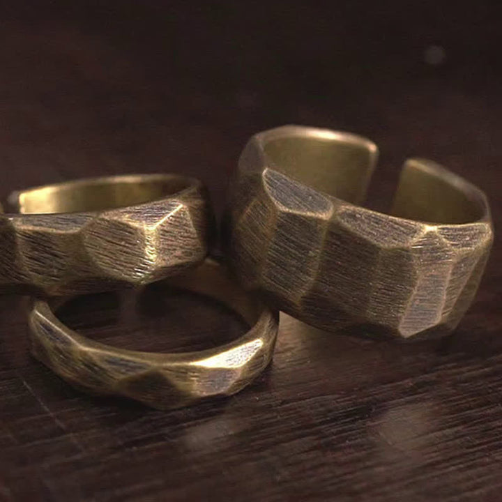 BWOOOH Tibetan Simple Design Copper Wealth Ring