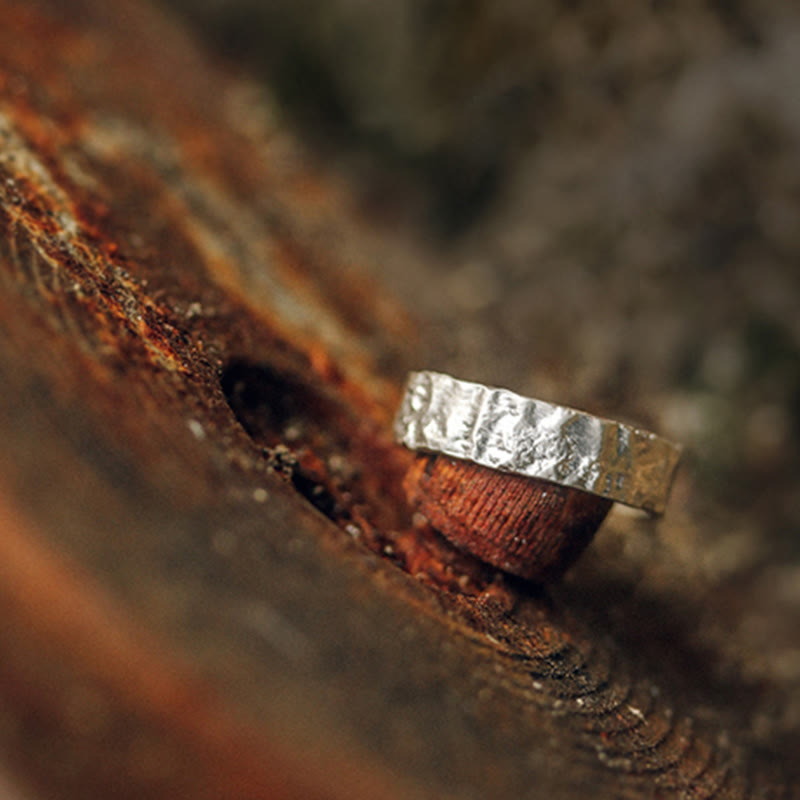 BWOOOH 925 Sterling Silver Simple Design Blessing Couple Ring