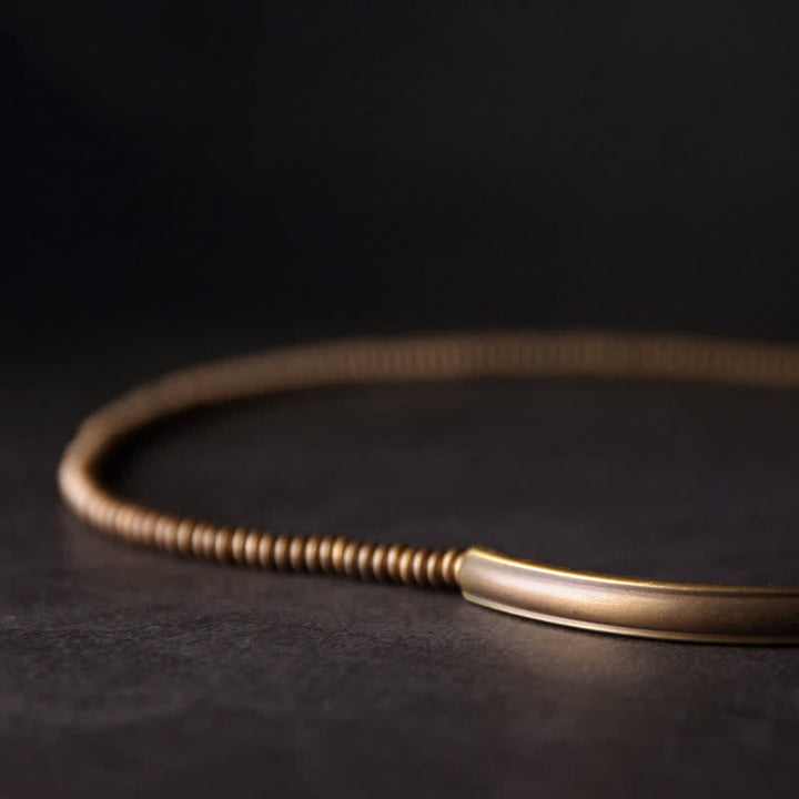 BWOOOH Vintage Lava Rock Copper Support Bracelet