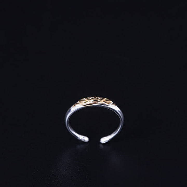 BWOOOH 925 Sterling Silver Lotus Flower New Beginning Ring