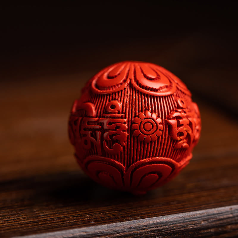 BWOOOH Tibet Om Mani Padme Hum PiXiu Copper Coin Small Leaf Red Sandalwood Cinnabar Pro | PiXiu
