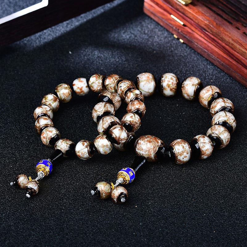 BWOOOH Tibetan Dragon Vein Agate Healing Bracelet  -  Dragon Tibetan bracelet for spiritual healing and mindful living