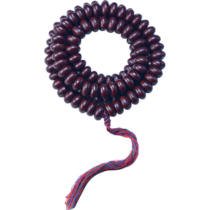 BWOOOH Natural Tibet 108 Mala Beads Purple Bodhi Seed Wealth Bracelet
