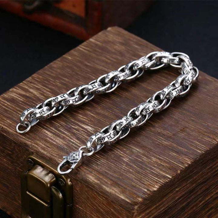BWOOOH Tibetan Om Mani Padme Hum Carved Amulet Creativity Bracelet