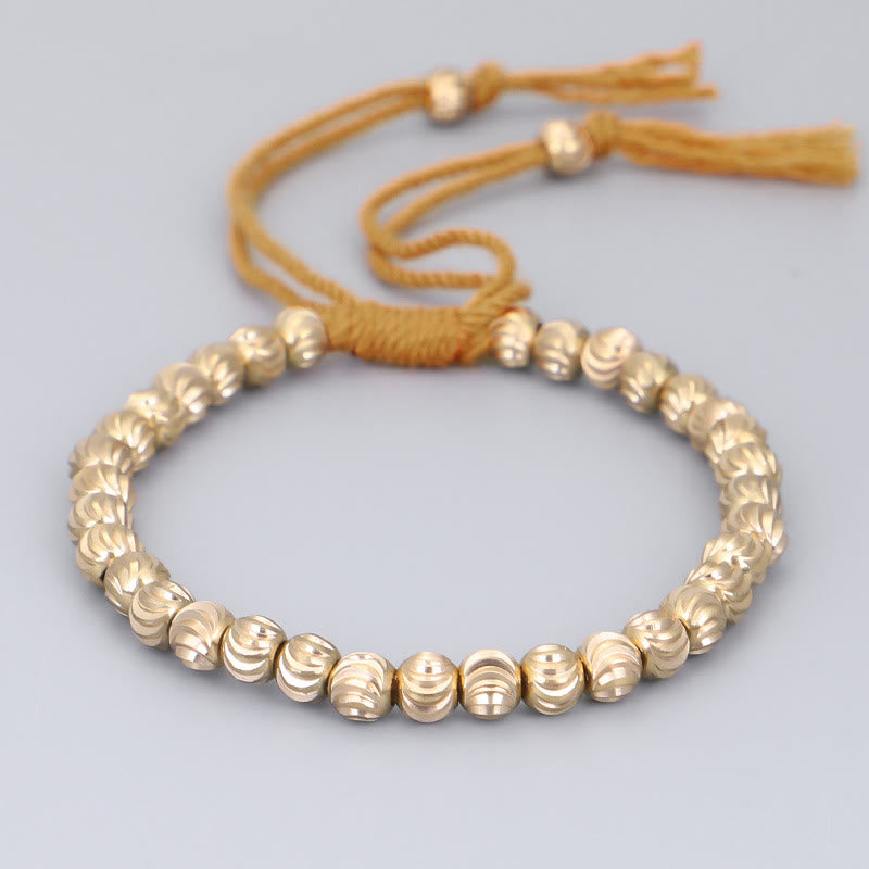 BWOOOH Tibetan Handmade Copper Bead Luck String Bracelet | natural stone spiritual bracelet for healing and mindful living