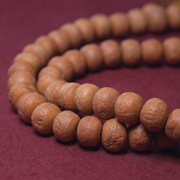 BWOOOH 108 Mala Beads Bodhi Seed Dzi Bead Peace Tassel Bracelet