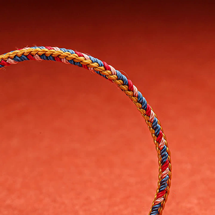 BWOOOH Handmade Dunhuang Color Luck Braid String Bracelet