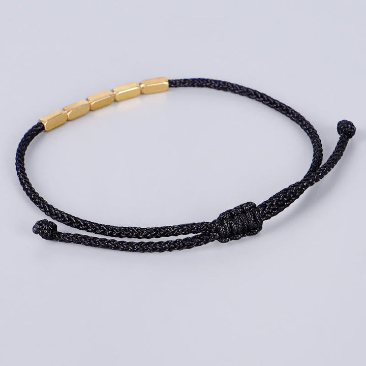 BWOOOH Handcrafted Copper Bead Protection Braided String Bracelet