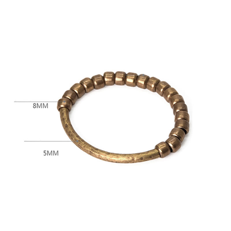BWOOOH Simple Design Copper Brass Bead Luck Wealth Bracelet