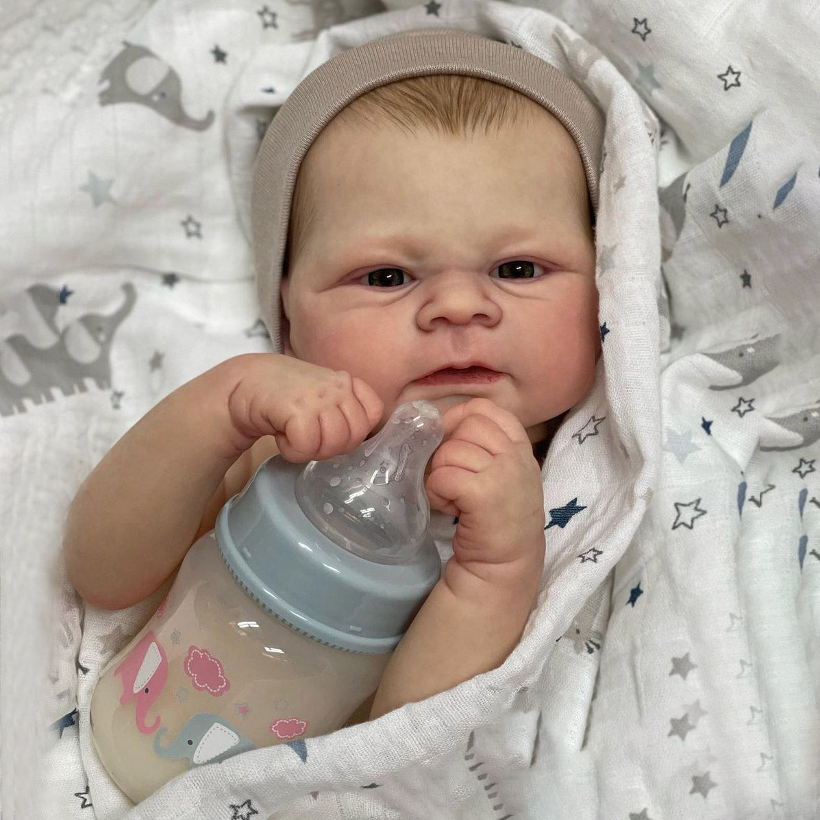 12" Fully Squishy Baby Boy Kabera ,Lifelike & Realistic Handmade Soft Silicone Baby Doll Ziera