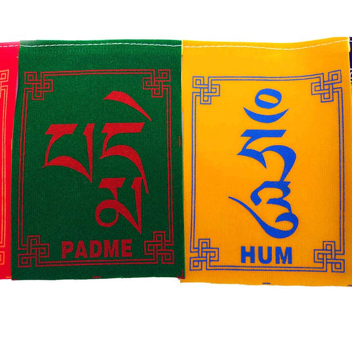 BWOOOH Tibetan Blessing Windhorse Om Mani Padme Hum Outdoor Car Prayer Flag Decoration | spiritual healing bracelet