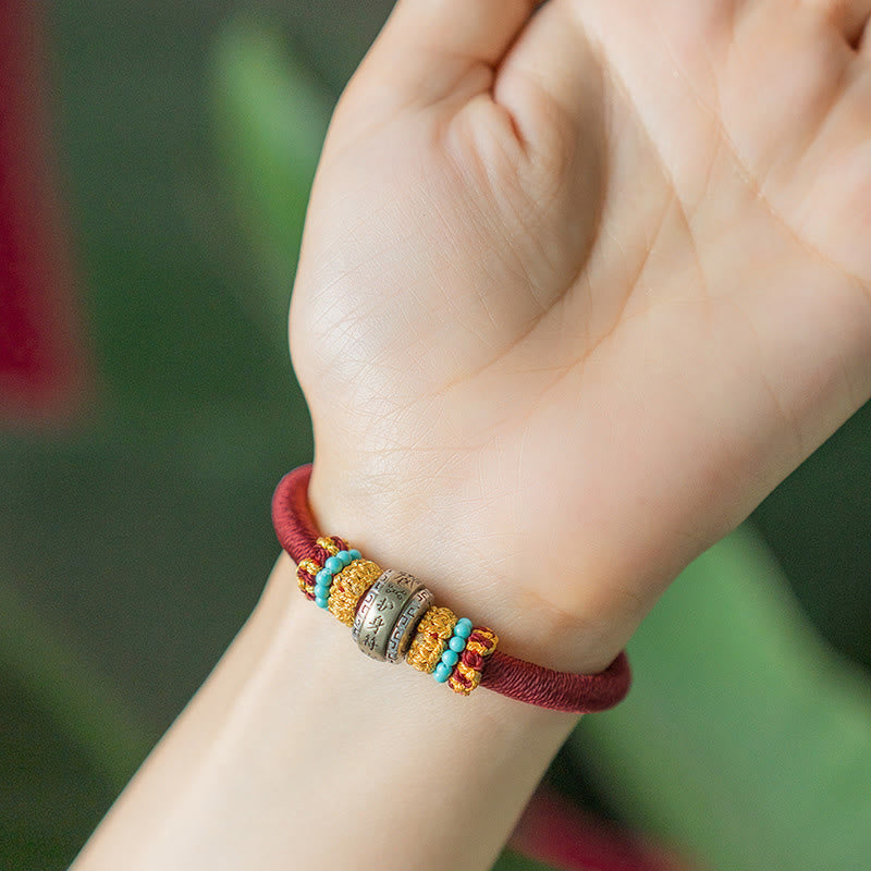 BWOOOH Handmade Tibetan Amulet King Kong Knot Luck Protection Braided Bracelet