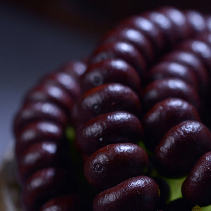 BWOOOH Natural Tibet 108 Mala Beads Purple Bodhi Seed Wealth Bracelet