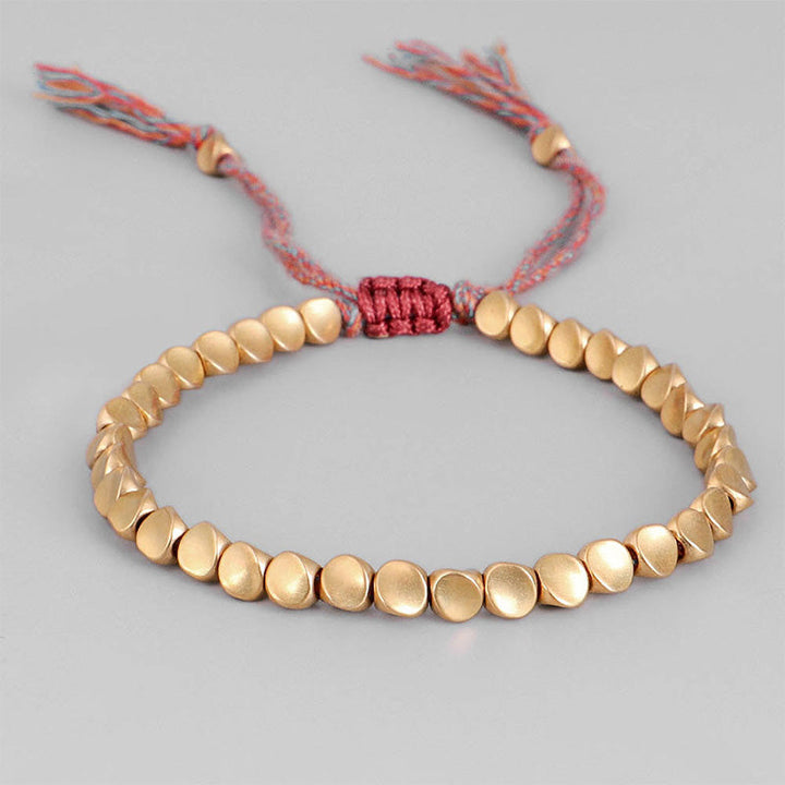 BWOOOH Tibetan Copper Beads Healing Luck Bracelet
