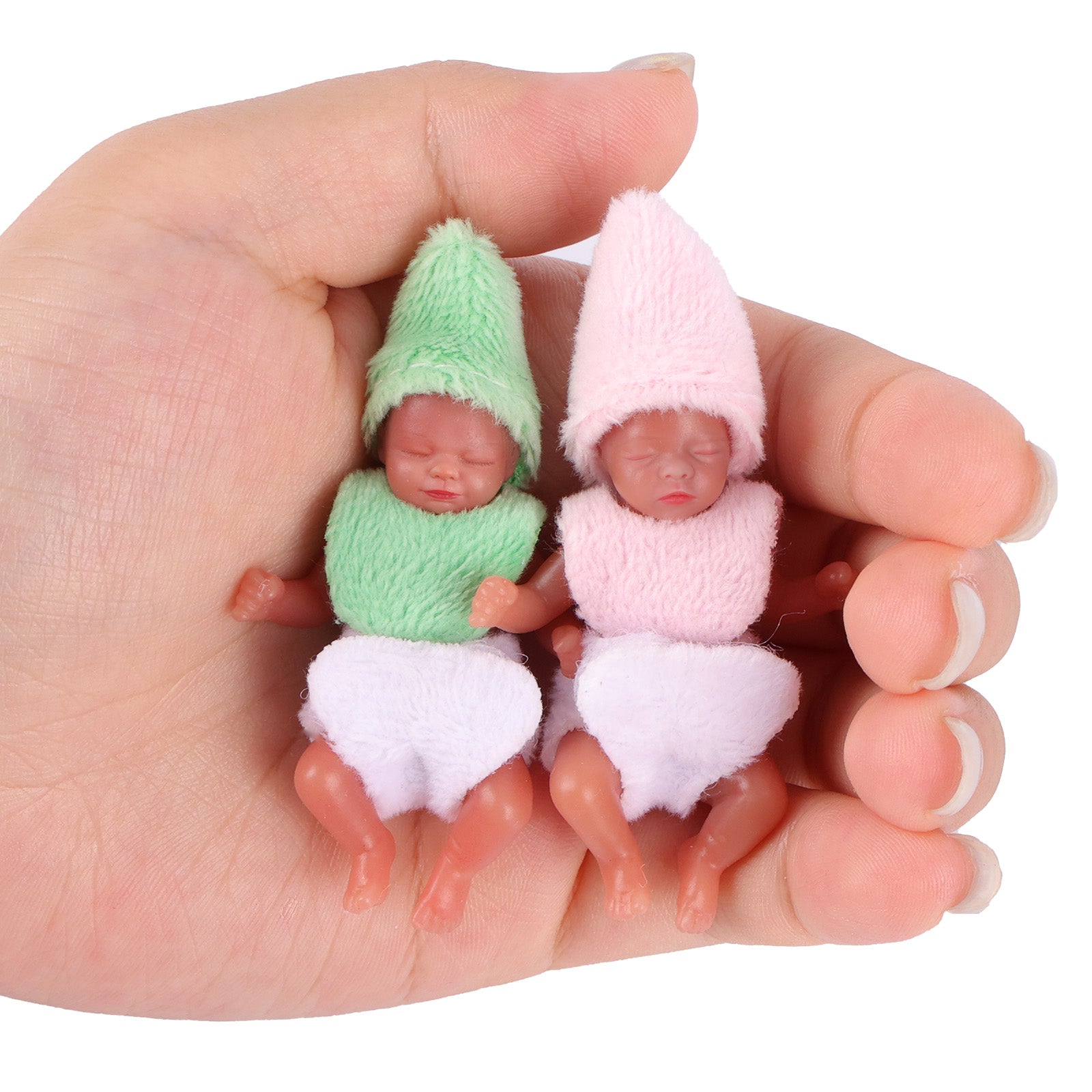 Full Platinum Solid Silicone Star Product 3 Inches Mini Sleeping Baby Doll Girl with Free Delicate Furniture Accessories