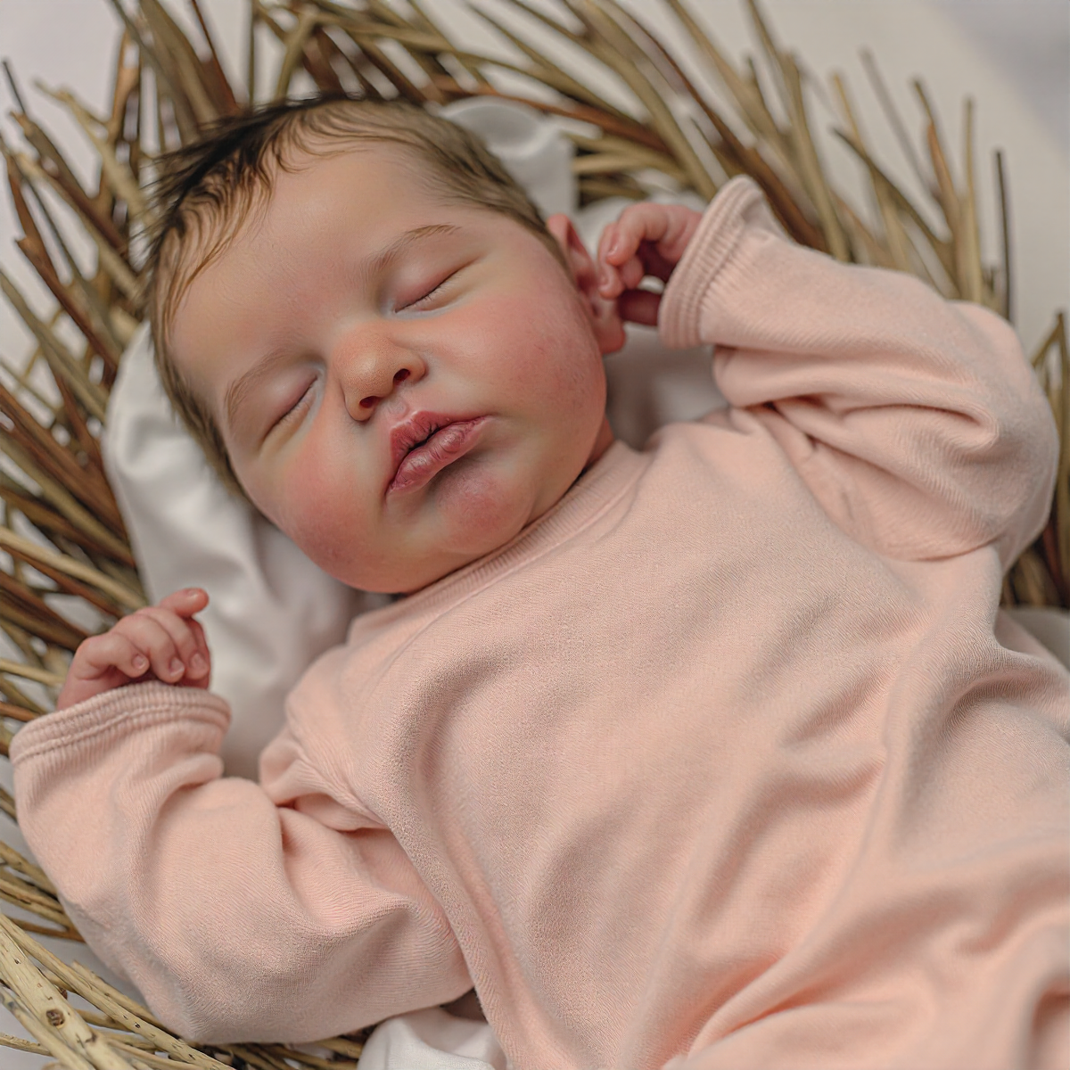 [Free customized birth certificate] 20" Real Lifelike Realistic Soft Silicone Vinyl Newborn Baby Girl Doll Clinaira[Purchase and get permanent VIP service!]