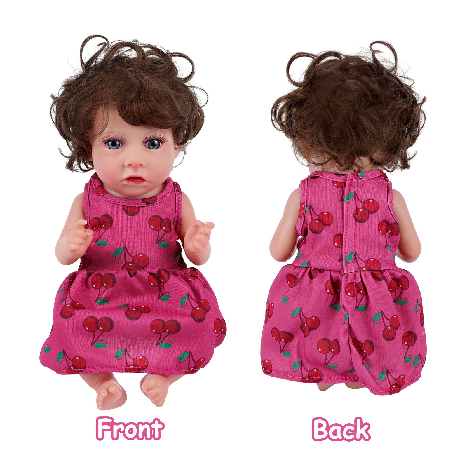 12 Inches Essential Accessories Reborn Baby Girl Sweet Fruit Clothing 4 Pcs Gift Set