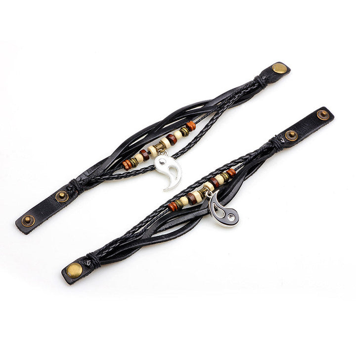 BWOOOH Yin Yang Pendant Couple Balance Bracelet