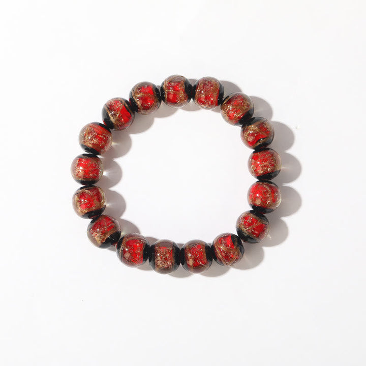 BWOOOH Tibetan Classic Liuli Glass Bead Luck Wealth Bracelet