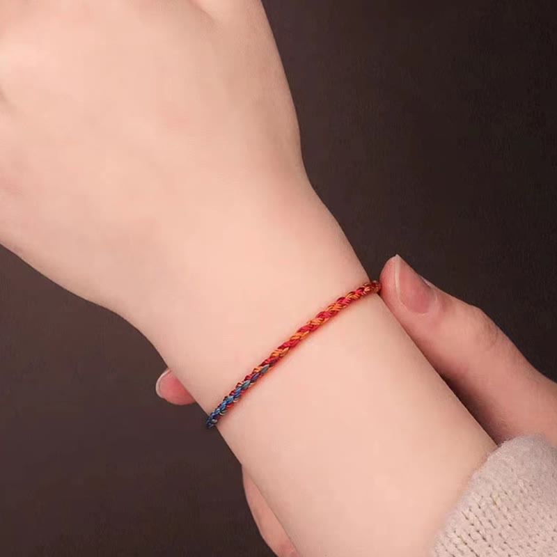 BWOOOH Handcrafted Luck Colorful Rope Child Adult Bracelet