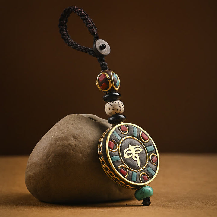 BWOOOH Tibetan Om Mani Padme Hum Bodhi Seed Peace Key Chain | Bodhi Seed Tibetan bracelet