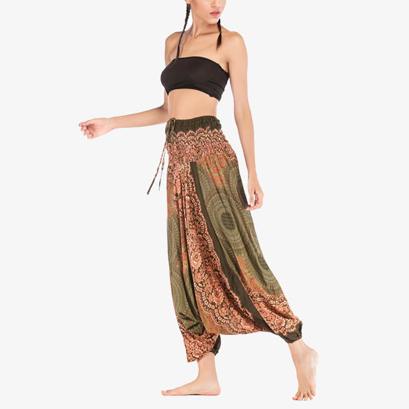 BWOOOH printed harem pants - Two Style Wear Round Geometric Pattern L