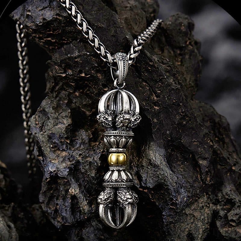 BWOOOH Tibetan Dorje Vajra Design Wealth Necklace Pendant