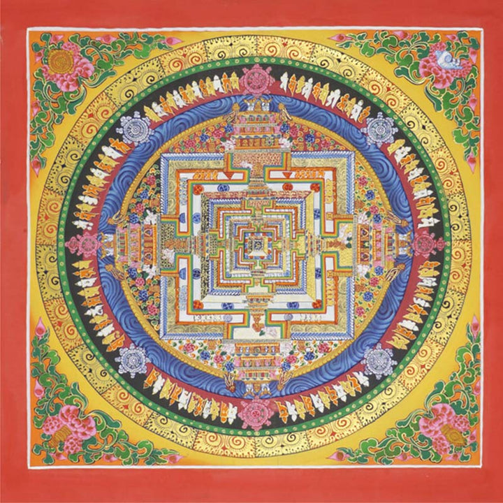 BWOOOH Tibetan Thangka Painting Blessing Handmade Decoration | natural stone spiritual home decor
