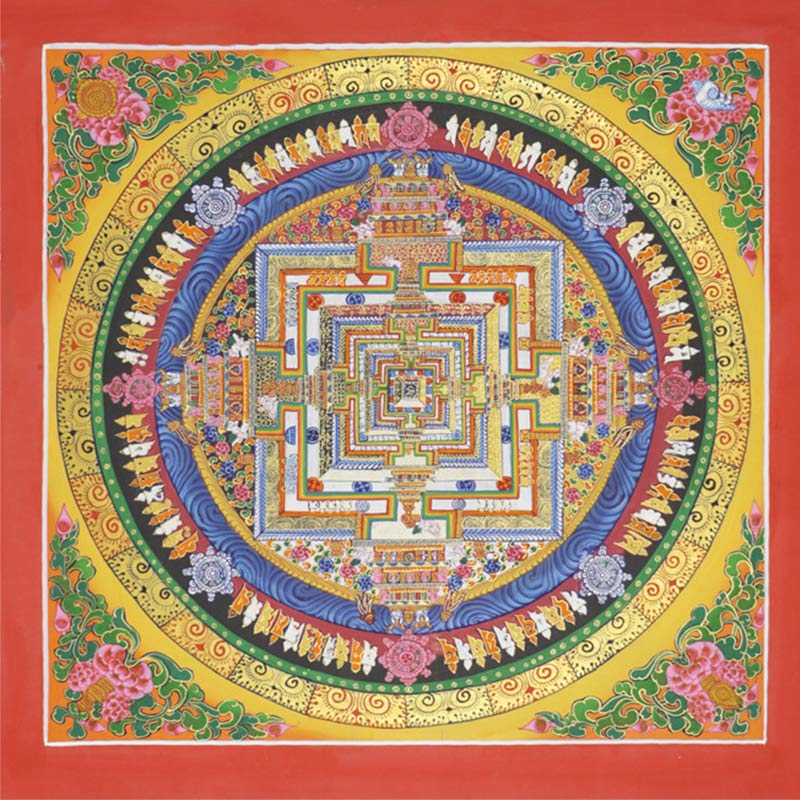 BWOOOH Tibetan Thangka Painting Blessing Handmade Decoration | natural stone spiritual home decor