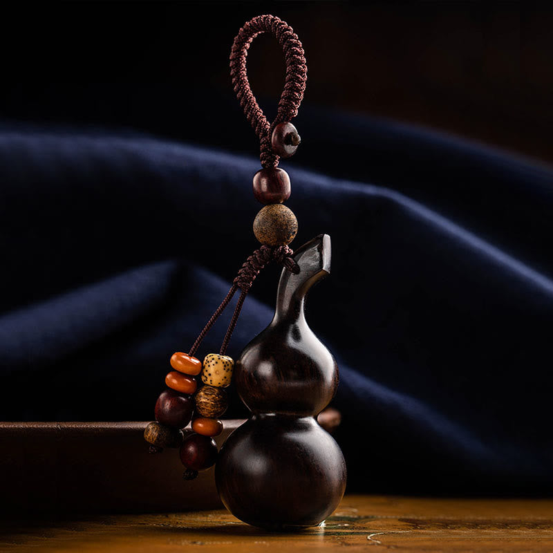 BWOOOH Tibetan Ebony Small Leaf Red Sandalwood Gourd Luck