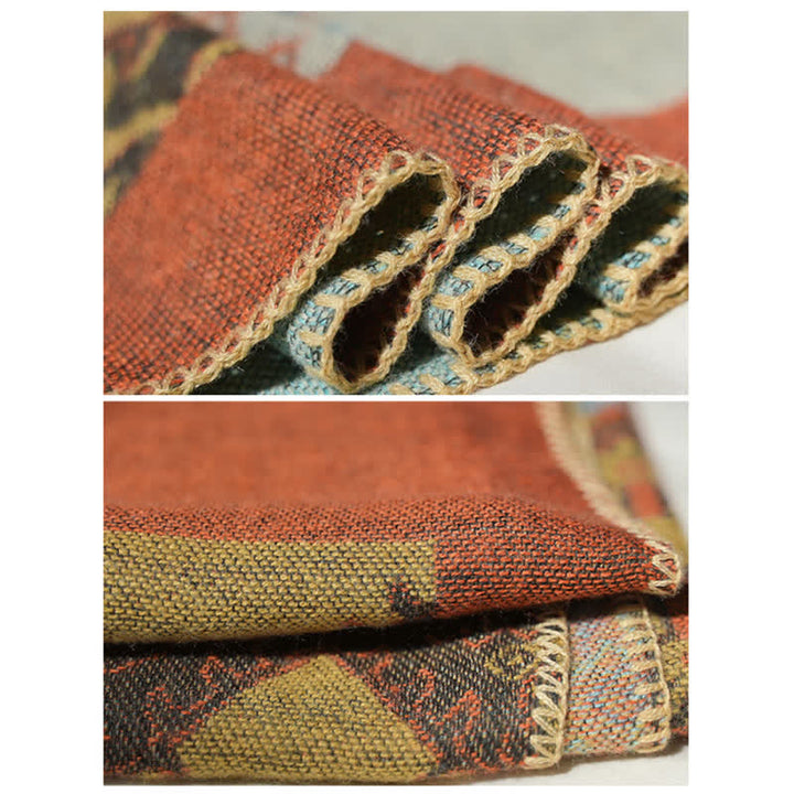 BWOOOH Tibetan Shawl Diamond Pattern Winter Warm Cloak Sc