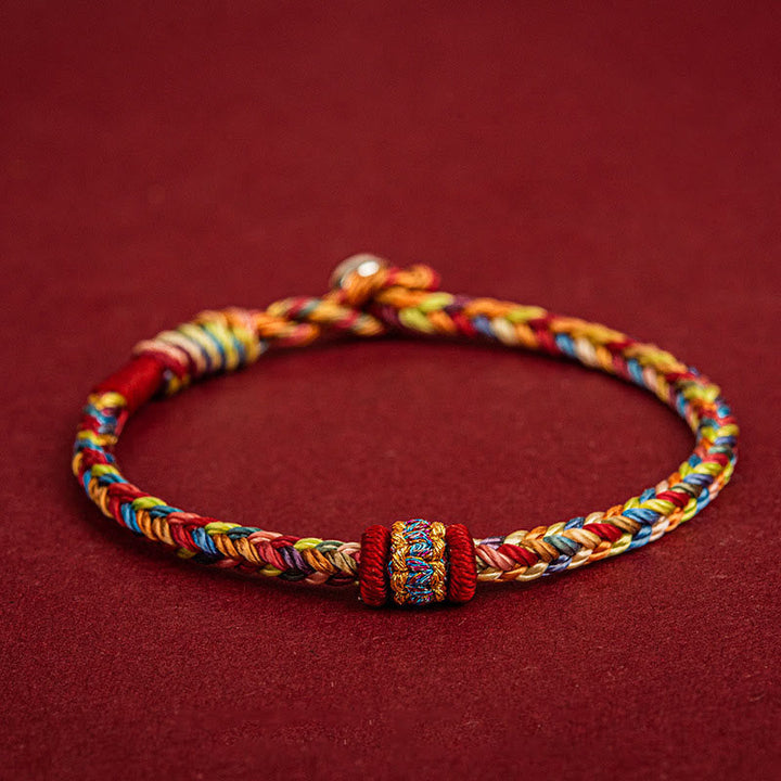 BWOOOH Handmade Dragon Boat Festival Luck Colorful Rope Child Adult Bracelet