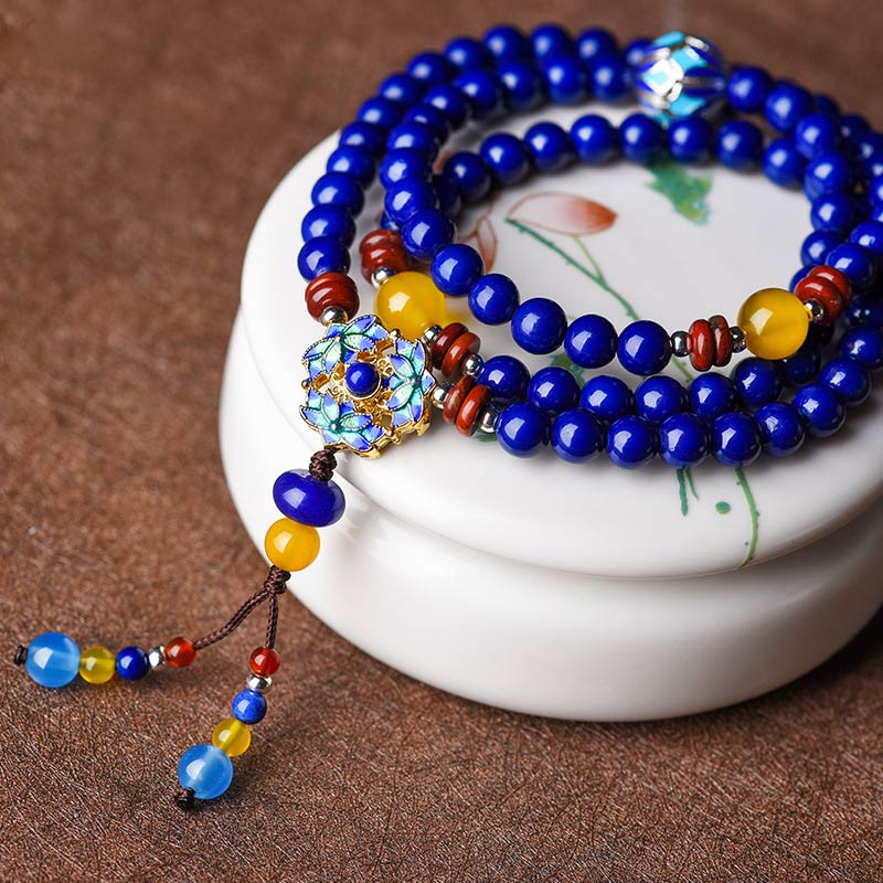 BWOOOH Lapis Lazuli Yellow Agate Positive Bracelet